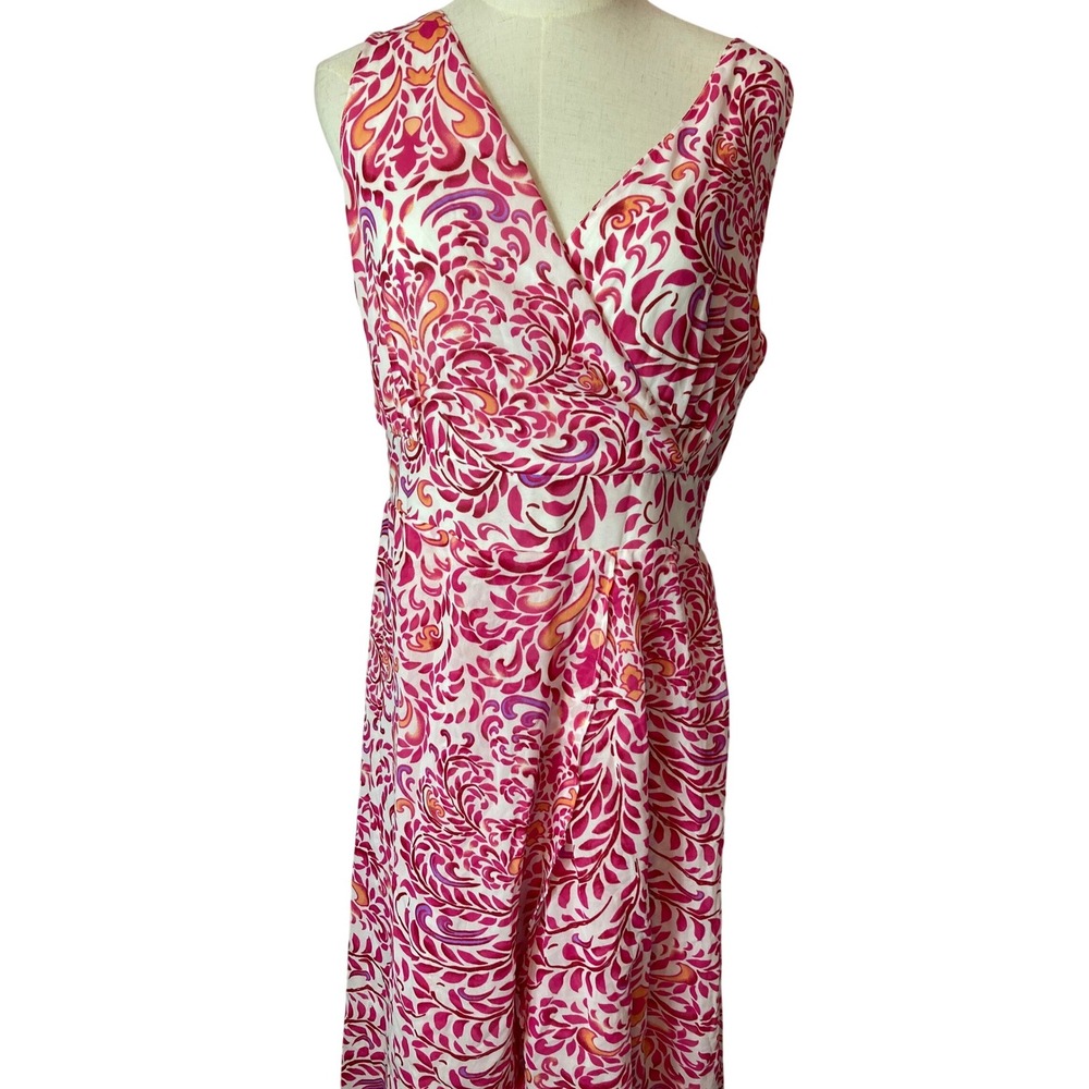 Jesica London Womens Dress Size 12 Georgette Flayaway Bright Raspberry‎ Maxi - Picture 6 of 9
